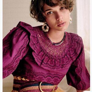 Sezane Elsa Blouse Pourpre - Size 36